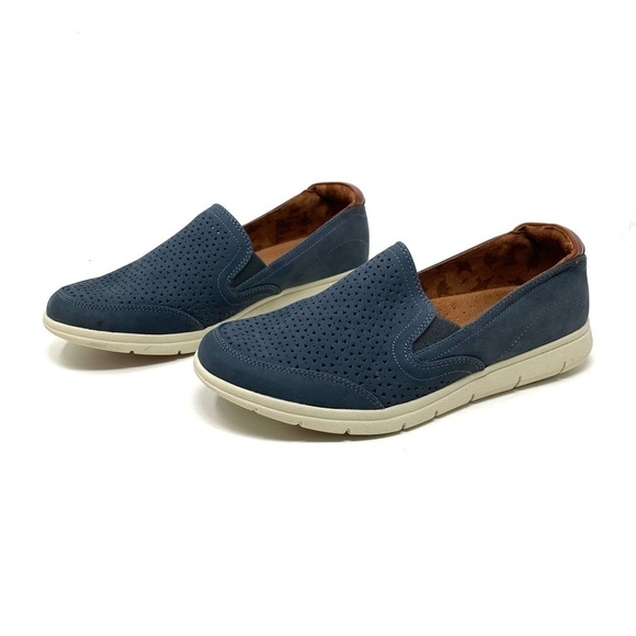 Cobb Hill WOMEN'S LIDIA SLIP-ON SHOE Stone Blue WIDE - Picture 2 of 8